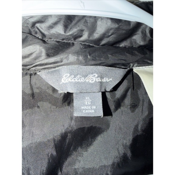 Men's Eddie Bauer Full-Zip Down Puffer Jacket Sz XL Black GW999 - Picture 3 of 11